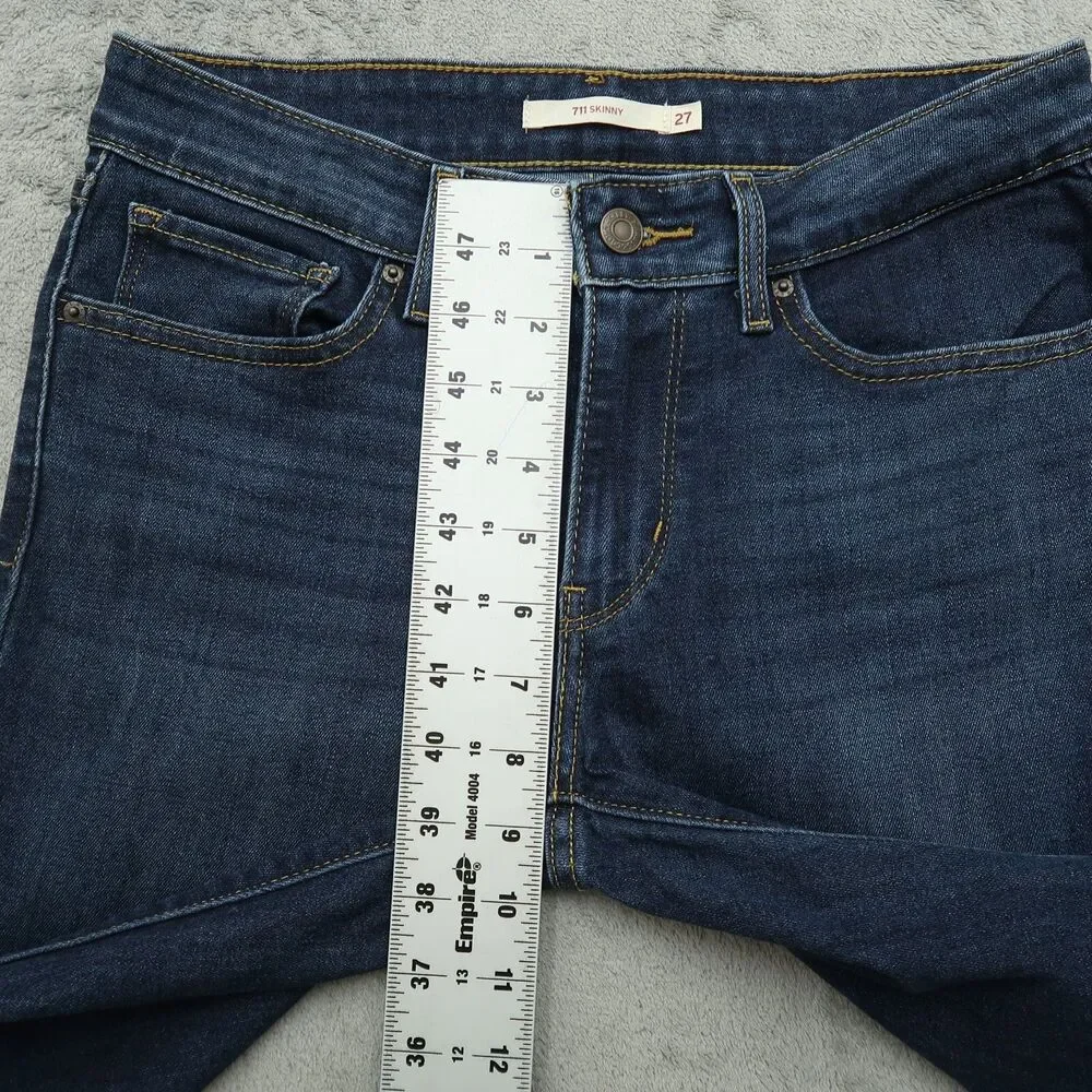 Levi's 711 Jeans Women's Size 27 Blue Low-Rise Skinny Denim Pants 25